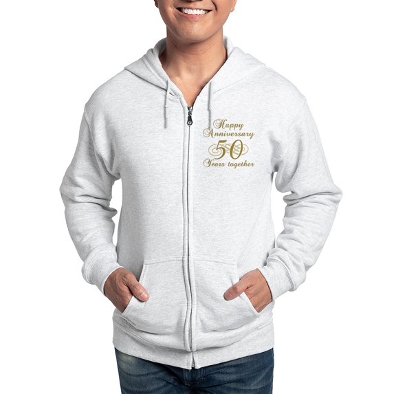 CafePress - Stylish 50Th Anniversary Zip Hoodie - Zip Hoodie, Classic Hooded Sweatshirt with Metal Zipper
