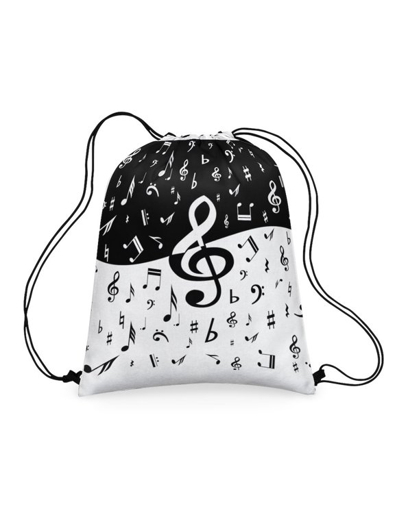 - Stylish Random Musical Notes - Colorful 16"x20" Drawstring Bag