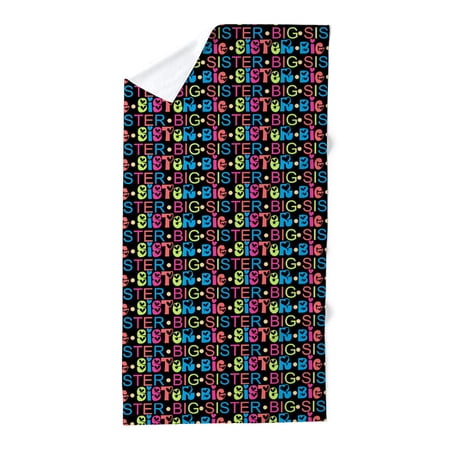 CafePress - Stylish Trendy Big Sister - Large Beach Towel, Soft 30"x60" Towel with Unique Design