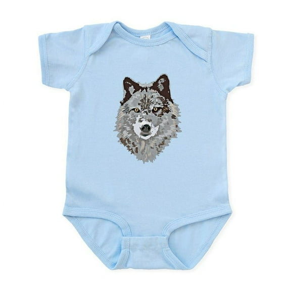 CafePress - Stylized Grey Wolf Infant Bodysuit - Baby Light Bodysuit, Size Newborn - 24 Months