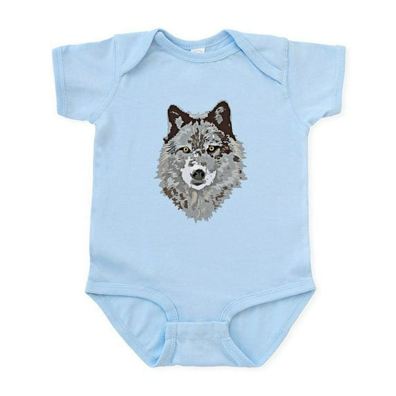 CafePress - Stylized Grey Wolf Infant Bodysuit - Baby Light Bodysuit, Size Newborn - 24 Months