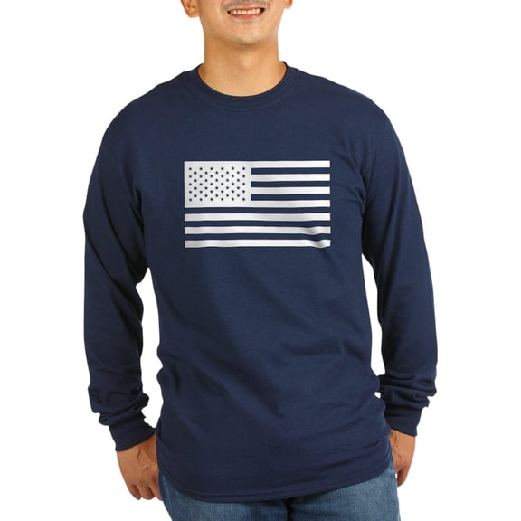 CafePress - Subdued US Flag Tactical Long Sleeve T Shirt - Long Sleeve Dark T-Shirt