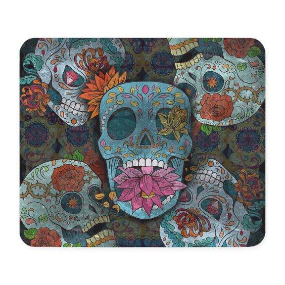 CafePress - Sugar Skulls Design Mousepad - Non-slip Rubber Mousepad, Gaming Mouse Pad
