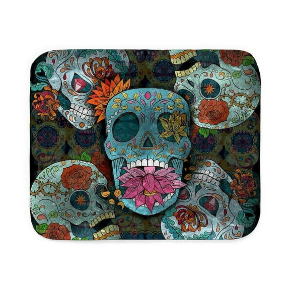 CafePress - Sugar Skulls Design - Sherpa Fleece Throw Blanket 60" x 50"
