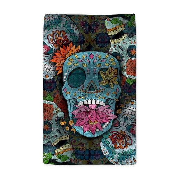CafePress - Sugar Skulls Design - Tea Towel