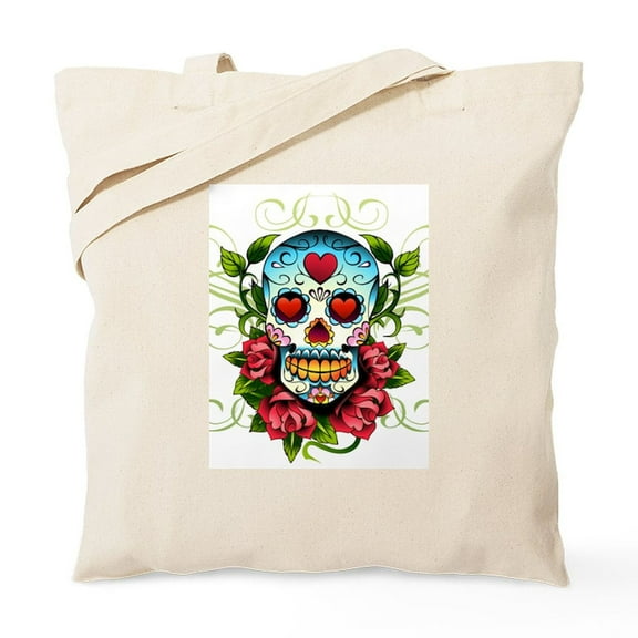 CafePress - Sugarskull1 Tote Bag - Unisex Canvas Tote Bag, Beige, 1-Piece