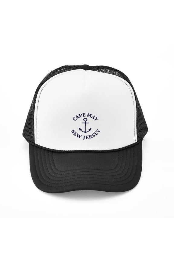 - Summer Cape May New Jersey - Adjustable Unisex Printed Trucker Hat with Mesh Back