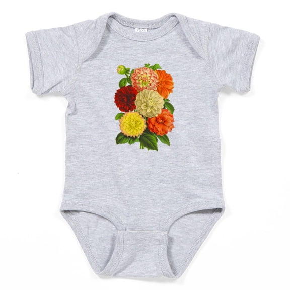 CafePress - Summer Dahlias - Cute Infant Bodysuit Baby Romper - Size Newborn - 24 Months