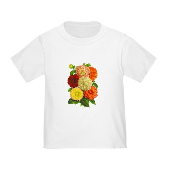 CafePress - Summer Dahlias Toddler T Shirt - Cute Toddler T-Shirt, 100% Cotton