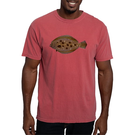 CafePress - Summer Flounder Men's Comfort Colors® T Shirt - Mens Comfort Colors Shirt
