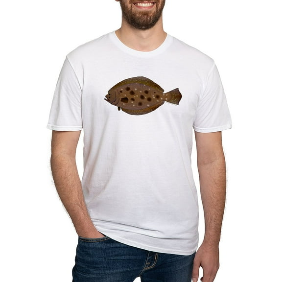CafePress - Summer Flounder T Shirt - Fitted T-Shirt, Vintage Fit Soft Cotton Tee