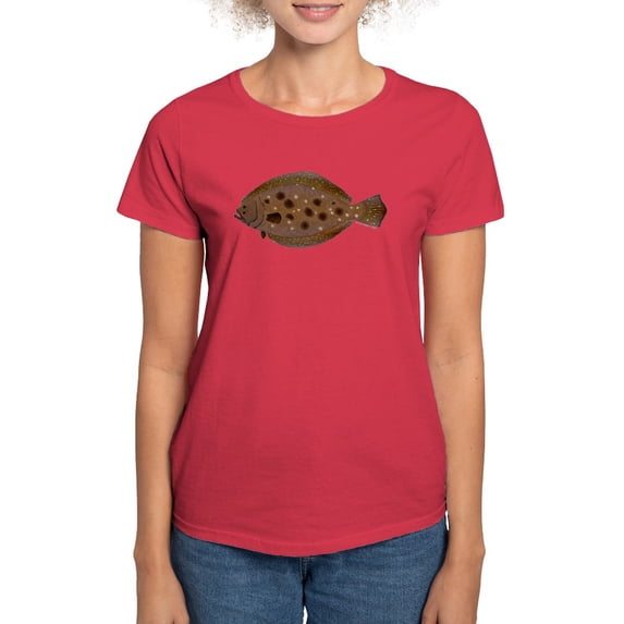 CafePress - Summer Flounder T Shirt - Women's Traditional Fit Dark T-Shirt
