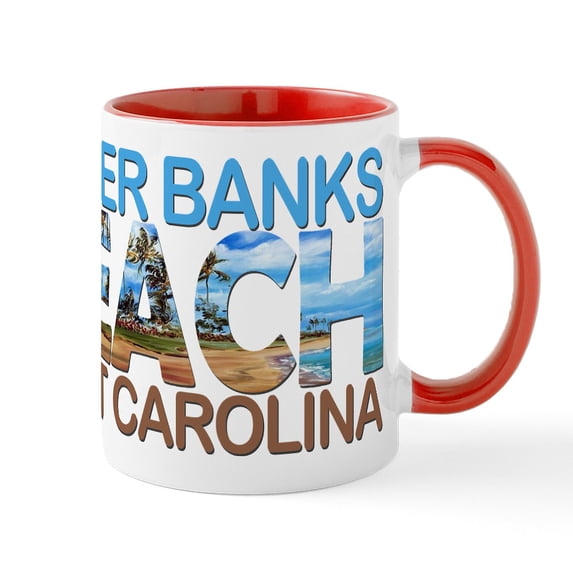 CafePress - Summer Outer Banks North Carolina Mugs - 11 oz Ceramic Mug - Novelty Coffee Tea Cup