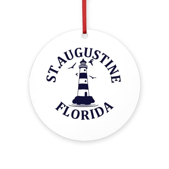 CafePress - Summer St. Augustine Florida - Round Wood Ornament 4"