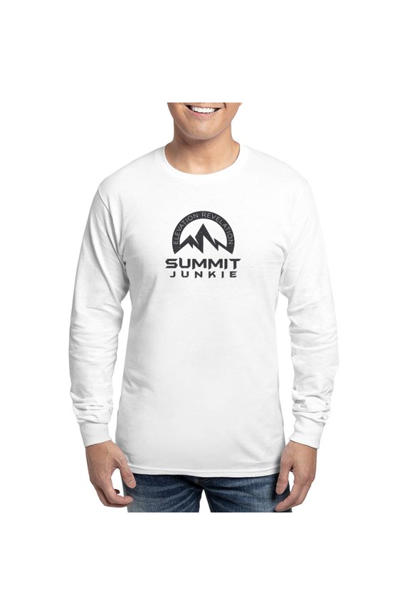- Summit Junkie Long Sleeve T Shirt - Unisex Cotton Long Sleeve T-Shirt