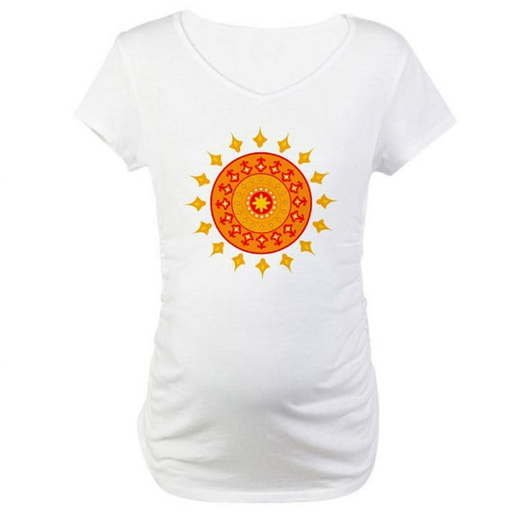 CafePress - Sun Chakra Maternity T Shirt - Cotton Maternity T-shirt, Cute & Funny Pregnancy Tee