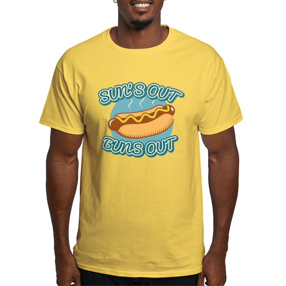 CafePress - Sun's Out Buns Out Light T Shirt - Men's Classic Graphic T-Shirt