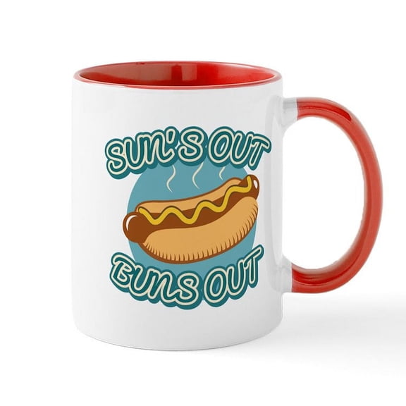 CafePress - Sun's Out Buns Out Mug - 11 oz Ceramic Mug - Novelty Coffee Tea Cup