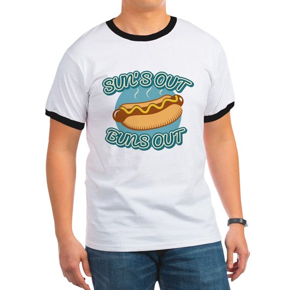 CafePress - Sun's Out Buns Out Ringer T - 100% Cotton Ringed T-Shirt