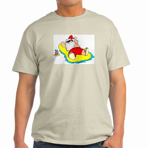 CafePress - Sunbathing Santa White T Shirt - Men's Classic Cotton T-Shirts