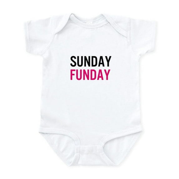 CafePress - Sunday Funday (Black / Pink) Body Suit - Baby Light Bodysuit, Size Newborn - 24 Months