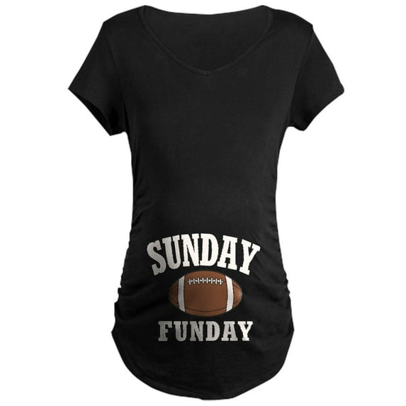 CafePress - Sunday Funday Maternity T Shirt - Maternity Dark T-Shirt