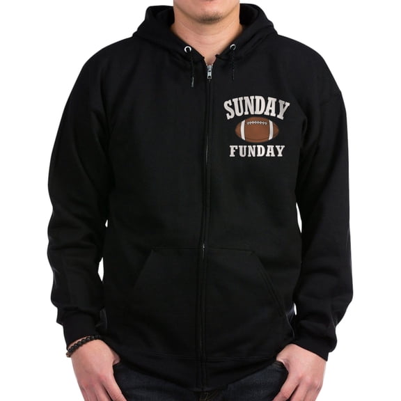 CafePress - Sunday Funday Zip Hoodie - Zip Hoodie, Classic Hooded Sweatshirt with Metal Zipper