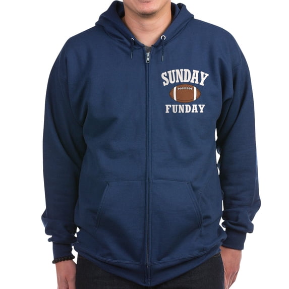 CafePress - Sunday Funday Zip Hoodie - Zip Hoodie, Classic Hooded Sweatshirt with Metal Zipper