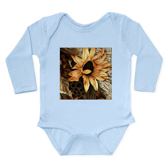 CafePress - Sunflower Body Suit - Long Sleeve Cotton Baby Bodysuit