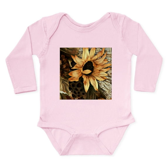 CafePress - Sunflower Body Suit - Long Sleeve Cotton Baby Bodysuit