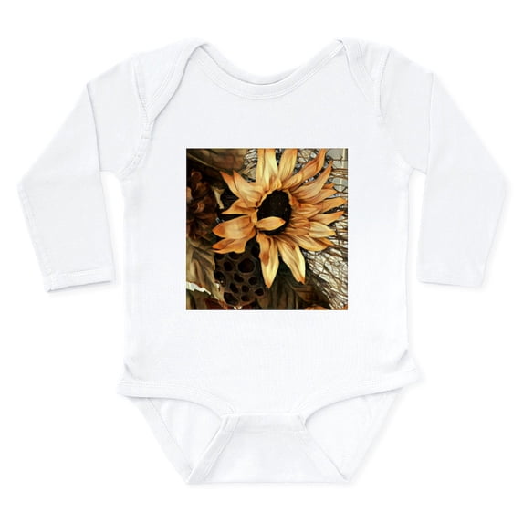 CafePress - Sunflower Body Suit - Long Sleeve Cotton Baby Bodysuit