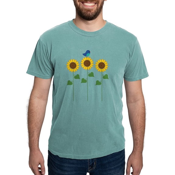 CafePress - Sunflower Garden Bird Men's Comfort Colors® T Shir - Mens Comfort Colors Shirt