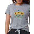 thumbnail image 1 of CafePress - Sunflower Garden Bird Women's Deluxe T Shirt - Womens Tri-blend T-Shirt, 1 of 1