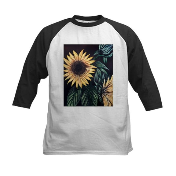 CafePress - Sunflower Life Baseball Jersey - Kids Cotton Baseball Jersey, 3/4 Sleeve Shirt