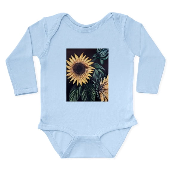 CafePress - Sunflower Life Body Suit - Long Sleeve Cotton Baby Bodysuit