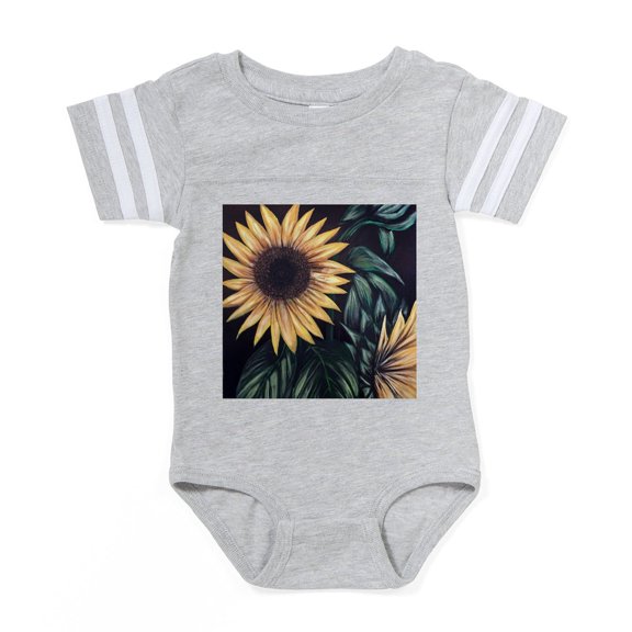 CafePress - Sunflower Life - Cute Infant Baby Football Bodysuit