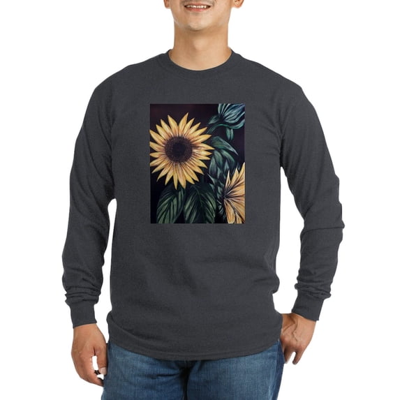 CafePress - Sunflower Life Long Sleeve T Shirt - Long Sleeve Dark T-Shirt