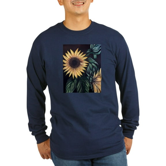 CafePress - Sunflower Life Long Sleeve T Shirt - Long Sleeve Dark T-Shirt