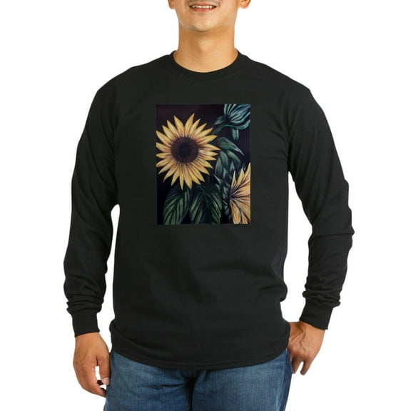 CafePress - Sunflower Life Long Sleeve T Shirt - Long Sleeve Dark T-Shirt