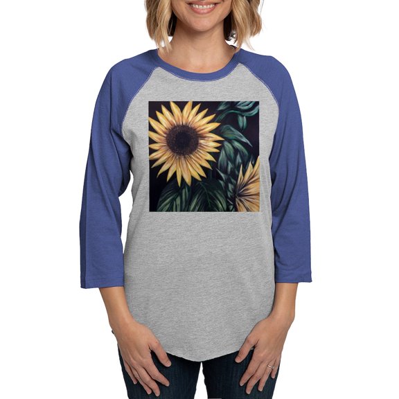 CafePress - Sunflower Life Long Sleeve T Shirt - Womens Baseball Tee