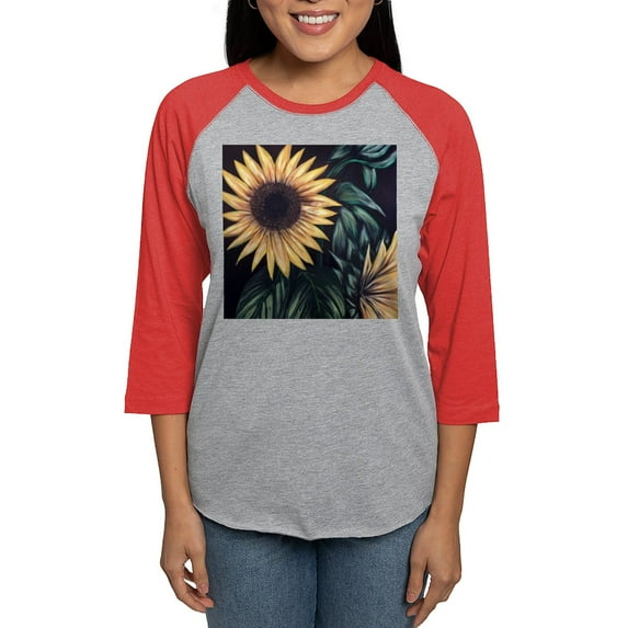CafePress - Sunflower Life Long Sleeve T Shirt - Womens Baseball Tee