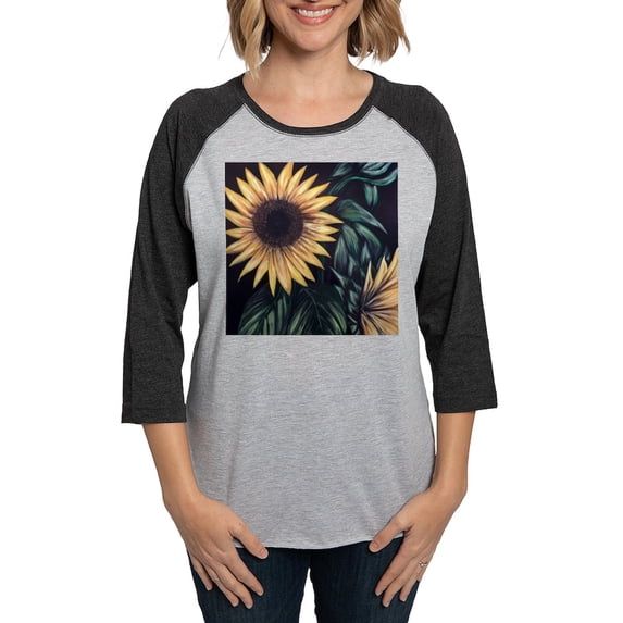 CafePress - Sunflower Life Long Sleeve T Shirt - Womens Baseball Tee