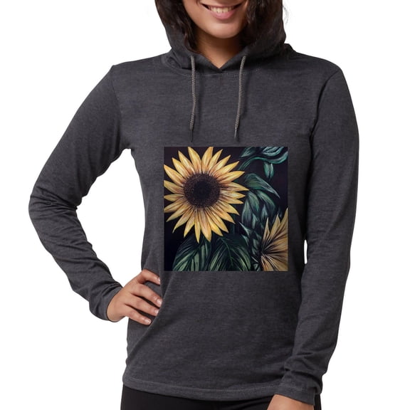 CafePress - Sunflower Life Long Sleeve T Shirt - Womens Hooded Shirt