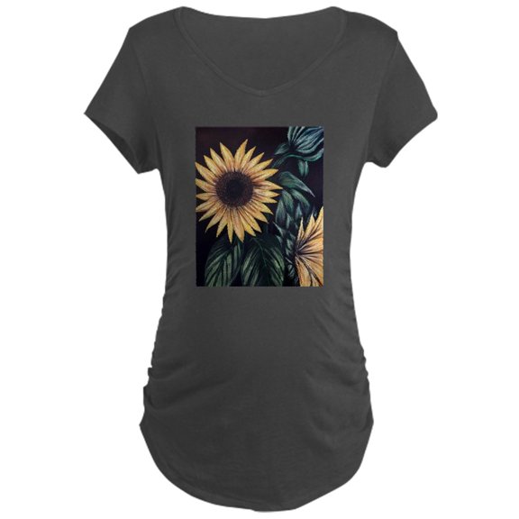 CafePress - Sunflower Life Maternity T Shirt - Maternity Dark T-Shirt