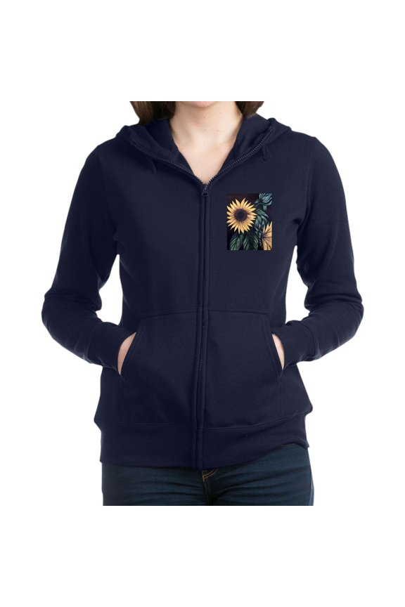 - Sunflower Life Sweatshirt - Women's Zip Hoodie