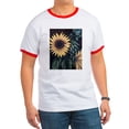 thumbnail image 1 of CafePress - Sunflower Life T Shirt - 100% Cotton Ringed T-Shirt, 1 of 4