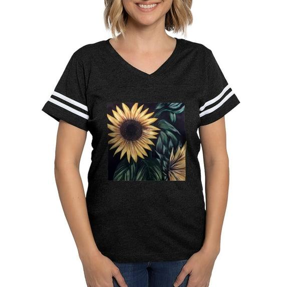 CafePress - Sunflower Life T Shirt - Womens Football Shirt