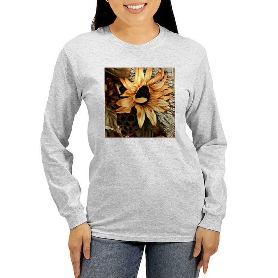 CafePress - Sunflower Long Sleeve T Shirt - Women's Long Sleeve Graphic Casual T-Shirt