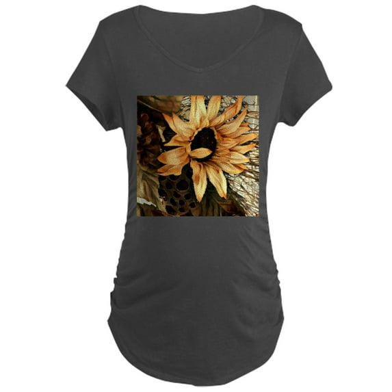 CafePress - Sunflower Maternity T Shirt - Maternity Dark T-Shirt
