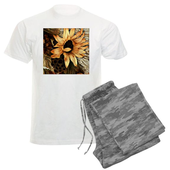 CafePress - Sunflower Pajamas - Men's Light Loose Fit Cotton Pajama Set